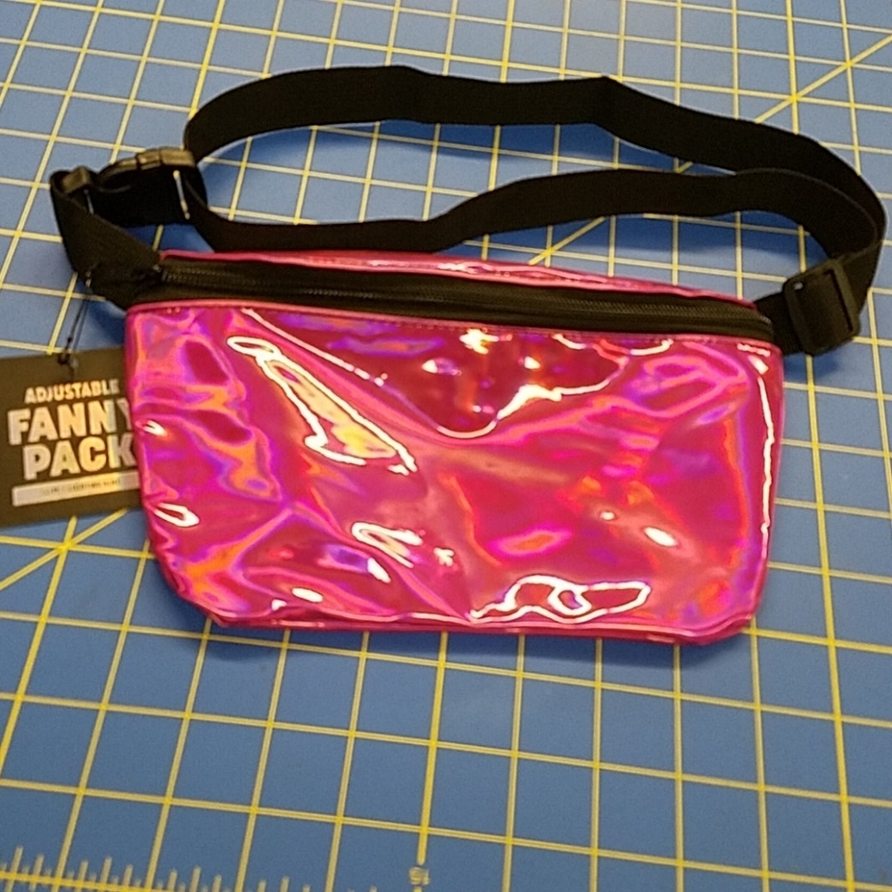 Fanny Pack Waist Bag Belt Bag Metallic Hot Pink